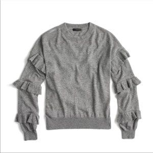 J. Crew Ruffle Sleeve Sweater